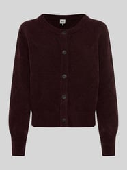 Regular Fit Strickjacke aus Baumwoll-Mix von Brax Bordeaux - 37