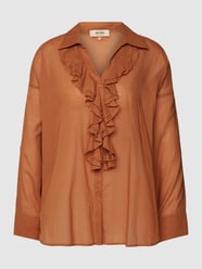 Blouse met volants, model 'Jelena' van MOS MOSH Bruin - 30