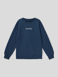 Sweatshirt mit Label-Print von Marc O'Polo Blau / Türkis - 3
