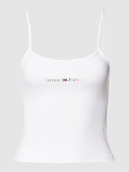 Top na ramiączkach z nadrukiem z logo od Tommy Jeans Biały - 42