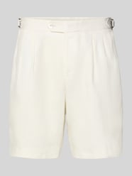 Szorty o kroju tapered fit z czystego lnu model 'PERIN' od BOSS - 2