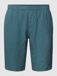 Leinenshorts mit seitlichen Eingrifftaschen von Tommy Hilfiger Türkis - 44