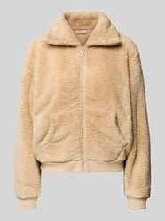 Regular Fit Sweatjacke aus Teddyfell von Tom Tailor Denim Beige - 11