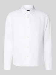 Koszula lniana o kroju regular fit z kołnierzykiem kent od GAP - 5