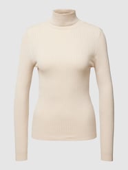 Rollkragenpullover in Ripp-Optik Modell 'ONLKAROL' von Only Beige - 47