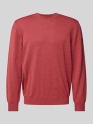 Gebreide pullover van pure scheerwol met ronde hals van MAERZ Muenchen Rood - 32