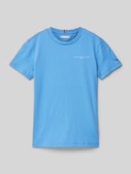 T-Shirt mit Logo-Stitching von Tommy Hilfiger Teens Blau - 24