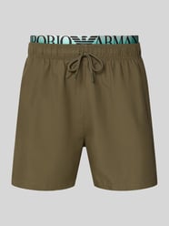 Relaxed Fit Badeshorts mit Logo-Stitching von Emporio Armani - 6