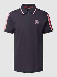 Regular Fit Poloshirt mit Label-Print von Christian Berg Men Blau - 22