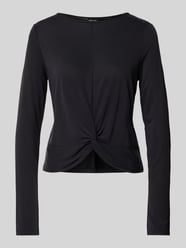 Regular Fit Langarmshirt mit Knoten-Effekt von Pieces Schwarz - 45