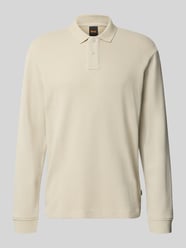 Regular fit poloshirt van katoenmix van BOSS Orange Beige - 5