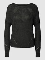 Strickpullover mit überschnittenen Schultern von comma Schwarz - 22