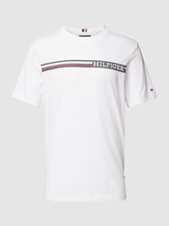 T-Shirt mit Label-Print von Tommy Hilfiger Weiß - 32