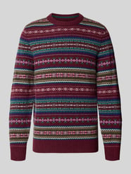 Slim Fit Strickpullover aus Baumwoll-Mix mit Rundhalsausschnitt von MCNEAL - 28