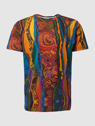 T-shirt met all-over motief van CARLO COLUCCI Zwart - 9