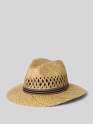 Strohoed met hoedband van Müller Headwear Beige - 20