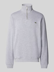 Gebreide pullover met opstaande kraag van Lacoste Grijs / zwart - 36