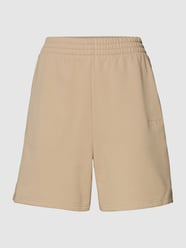 Sweatshorts met galonstrepen, model 'Ewa' van BOSS Orange Beige - 3