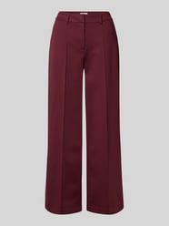 Wide Leg Stoffhose mit fixierten Bügelfalten Modell 'KATE' von ICHI Bordeaux - 5