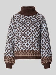 Regular Fit Rollkragenpullover mit Allover-Muster Modell 'ONLCARO' von ONLY - 41