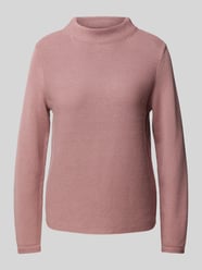 Sweter o kroju slim fit z dzianiny z wysokiej jakości bawełny z drobnym ściegiem lewym od Marc O'Polo Fioletowy - 15