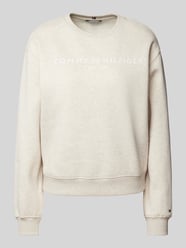 Regular Fit Sweatshirt mit Logo-Stitching von Tommy Hilfiger Beige - 39