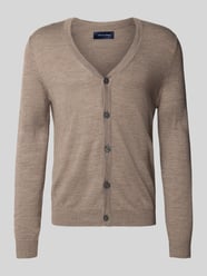 Strickjacke mit V-Ausschnitt von Christian Berg Men Beige - 35