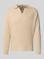 Sweter z dzianiny z kołnierzykiem polo od DRYKORN - 40