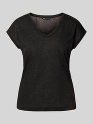 T-shirt o kroju regular fit z dodatkiem wiskozy model ‘SILVERY’ od ONLY - 12