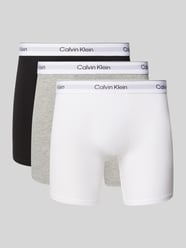 Trunks mit elastischem Label-Bund im 3er-Pack von Calvin Klein Underwear Schwarz - 31