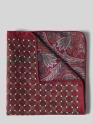 Pochet van zijde met omzoomde boorden van Verugia Bordeaux - 37