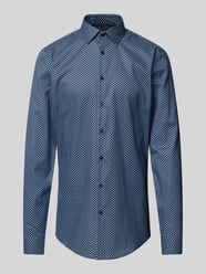 Slim Fit Business-Hemd mit extra langen Ärmeln von Jake*s Blau - 34