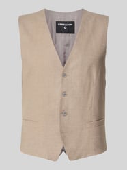 Slim Fit Weste mit Allover-Muster von MCNEAL Beige - 8