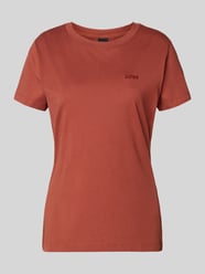 męski t-shirt o kroju regular fit z czystej bawełny model 'ESOGO' od BOSS Orange - 35