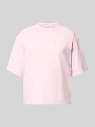 Boxy fit T-shirt van puur katoen van Marc O'Polo Fuchsia - 36