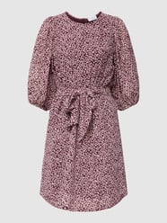 Knielange jurk met all-over bloemenmotief, model 'Dawn' van CATWALK JUNKIE Bordeaux - 30