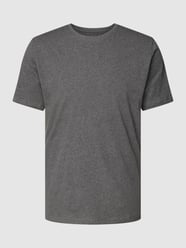 T-Shirt mit Rundhalsausschnitt Modell 'Vega' von Knowledge Cotton Apparel Grau / Schwarz - 44