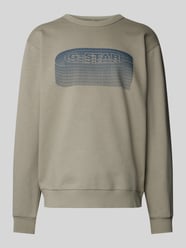 Sweatshirt mit Label-Print von G-Star Raw Grau - 21