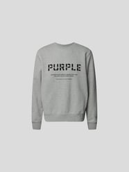 Sweatshirt mit Brand-Schriftzug von Purple Brand Grau - 37