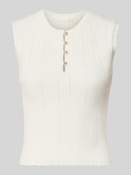Stricktop in Pointelle-Strick mit kurzer Knopfleiste von GUESS - 17