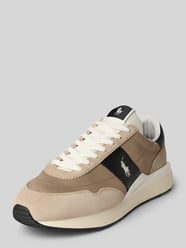 Sneaker aus Leder-Mix mit Logo-Stitching Modell 'Train' von Polo Ralph Lauren Beige - 8