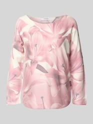 Shirt met lange mouwen van viscosemix met ronde hals van ZABAIONE Fuchsia - 24