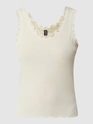 Top mit Rippenstruktur Modell 'Loana' von Pieces Gelb - 38