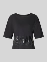 t-shirt z cekinowym obszyciem od Armani Exchange - 28