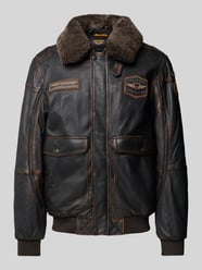 Lederjacke mit Label-Patches Modell 'SNOWPROP' von PME Legend Braun - 8