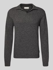 Sweter z dzianiny z mieszanki wełny z kołnierzykiem polo model ‘Karl’ od Casual Friday - 13