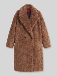 Oversized Fit Teddy- / Webpelzmantel mit Reverskragen Modell 'Malite-1' von HUGO Beige - 2