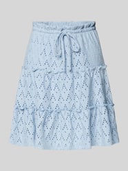 Spódnica mini z haftem angielskim model ‘AMALINA’ od VILA - 46