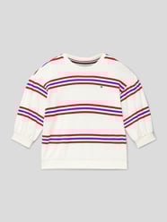 Sweatshirt met streepmotief, model 'VARSITY' van Tommy Hilfiger Teens Wit - 37