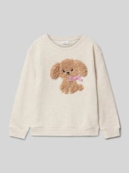 Sweatshirt mit Rundhalsausschnitt Modell 'RUBY' von Name It Beige - 24